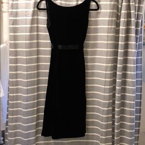 black velvet backless dress